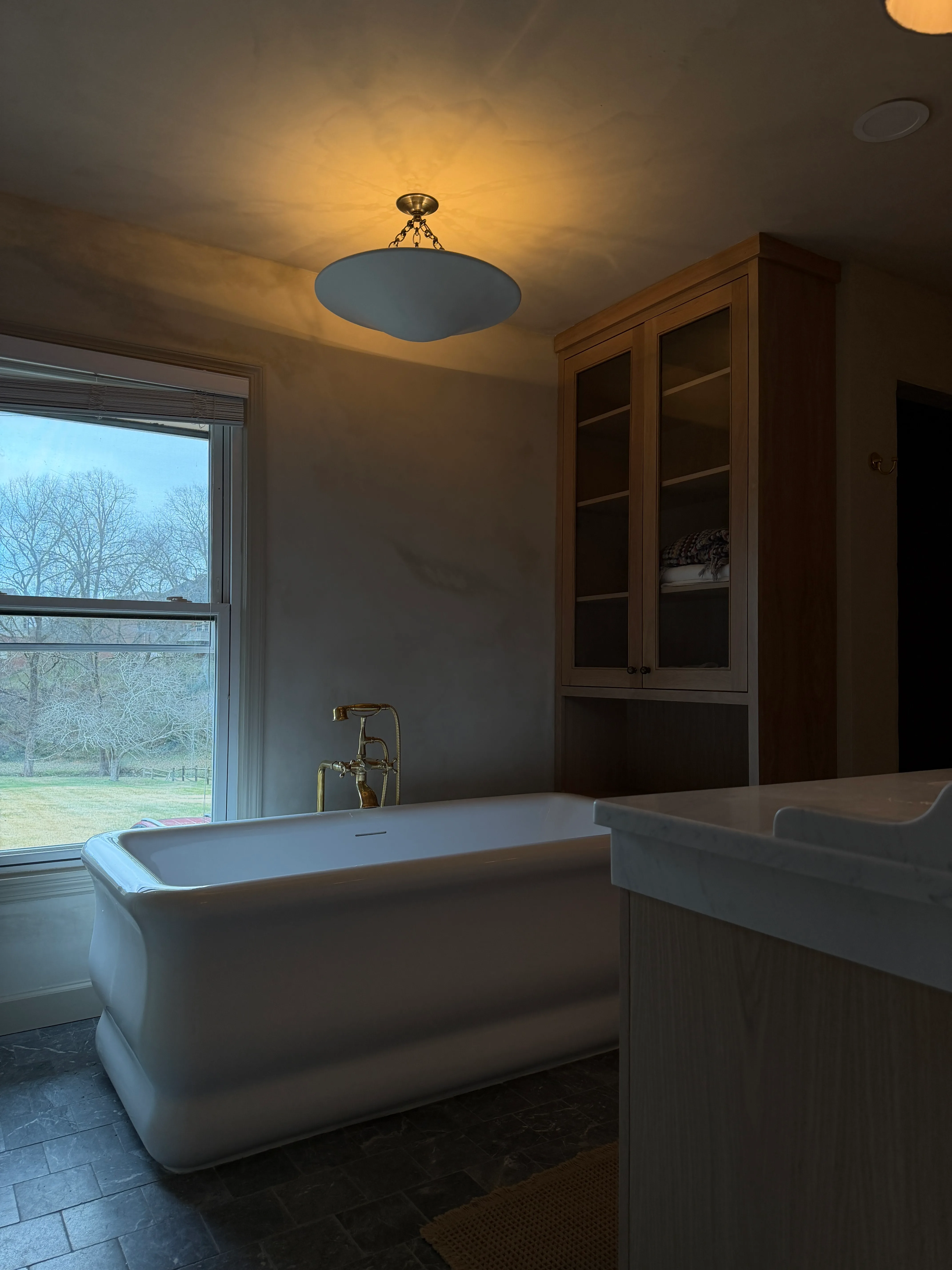 Cloverland interior design detail with layered materials