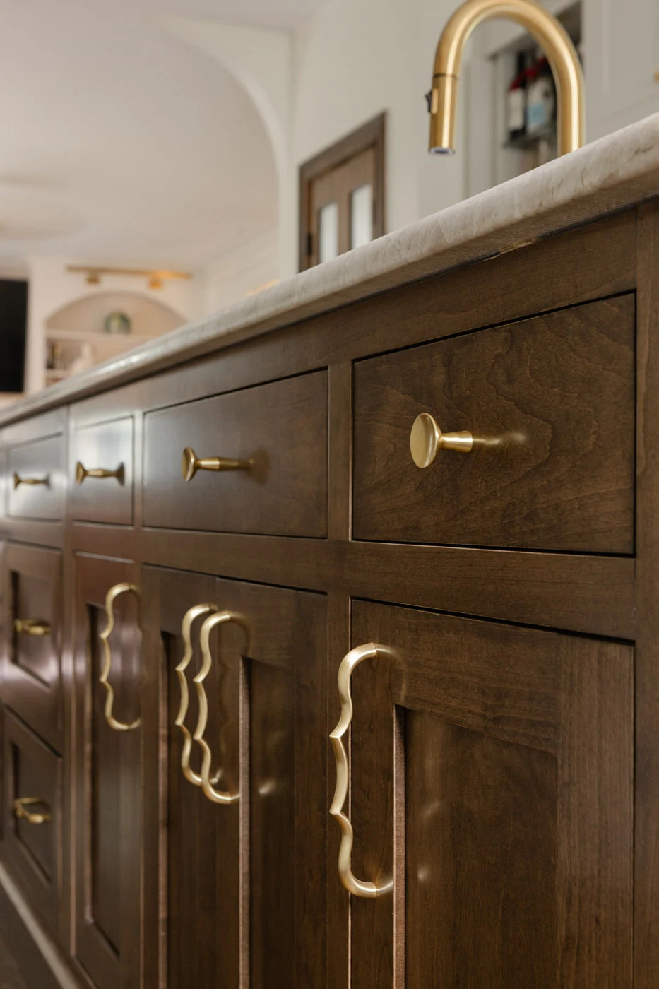 Scotsman Lane kitchen open shelving detail